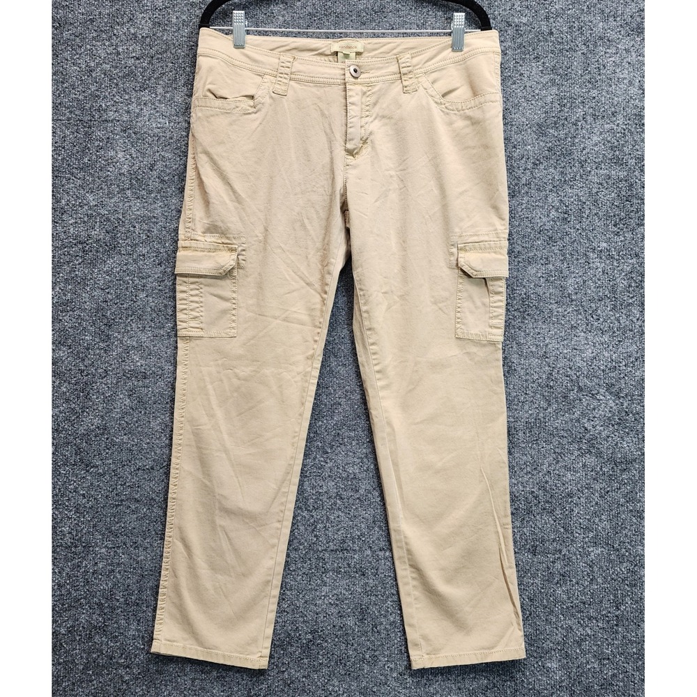 NWT Sundance Womens Cotton Stretch Utility Cargo Pants Straight Leg Khaki P10